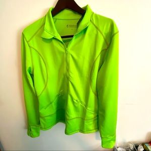 Melaleuca gorgeous lime green reflective jacket. Clean